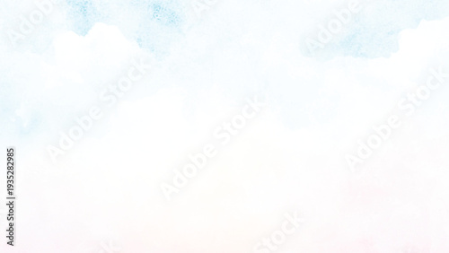 pastel sky blue background with soft puffy cloudy white center with faded vintage textured border
