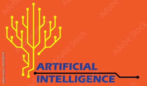 Artificial Intelligence and Technology Digital Logo Concept