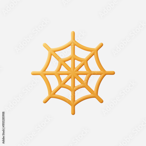 3d Realistic Spider Web icon vector illustration