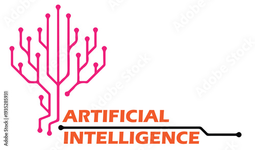 Artificial Intelligence and Technology Digital Logo Concept