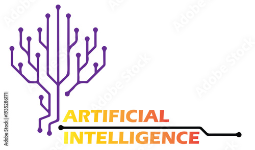 Artificial Intelligence and Technology Digital Logo Concept