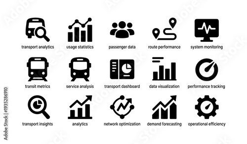 Transport analytics and efficiency: usage statistics, performance tracking, data visualization