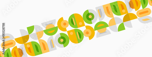 Alphabet letters displayed. Green, yellow, brown colors present. Simple design, flat illustration, educational material.