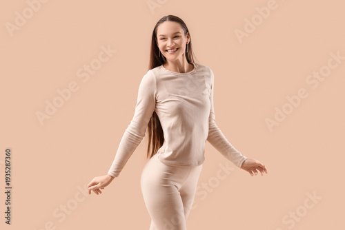 Young woman in thermal unde...