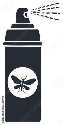 Insecticide Aerosol Can Spraying Illustration Pest Control and Prevention Tool Graphic