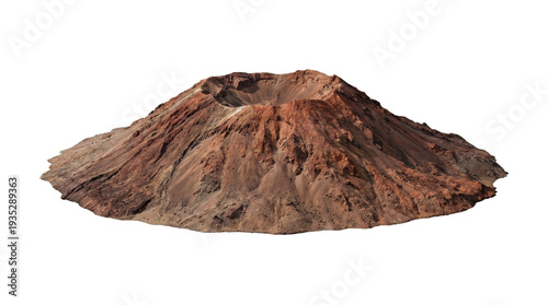 Bilde på lerret Arid volcanic mountain with deep crater