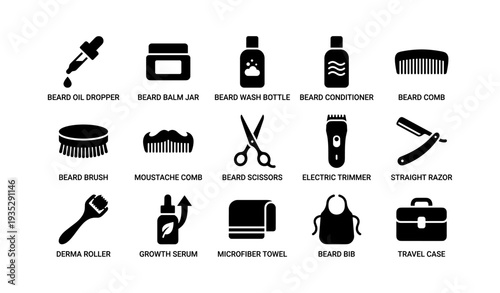 Essential beard grooming tools and products: oils, combs, scissors, razors, and more