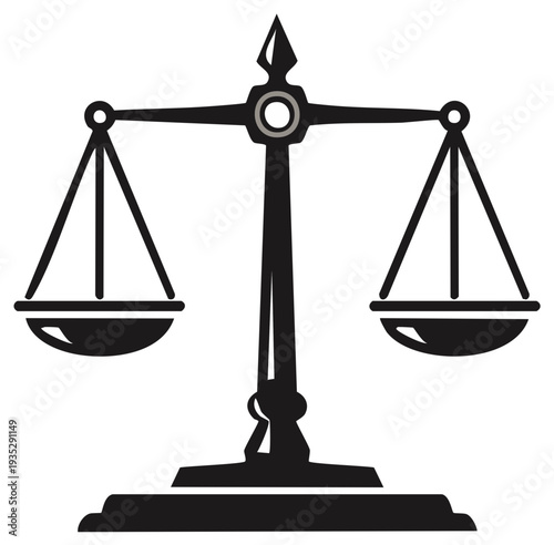 Classic Balance Scales Symbol of Justice and Equality