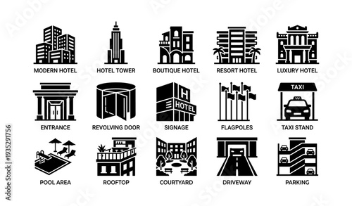 Icons of modern hotel architecture and facilities: from towers to courtyards