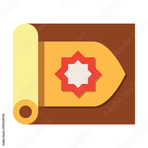 Islamic Scroll Ornament Illustration