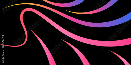 Vibrant abstract waves of color on a dark background create a dynamic visual experience.