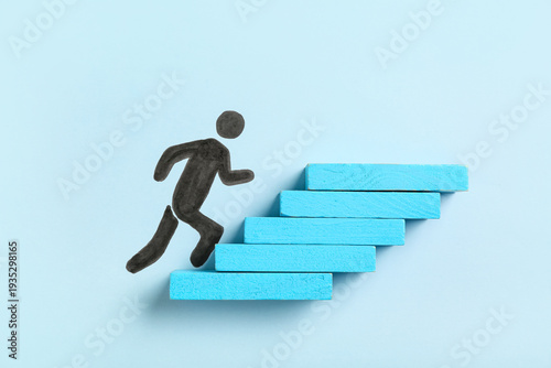 Human figure with blocks on...