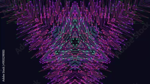 Abstract Digital Art with Purple Hues and Lines.