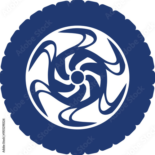 Black rubber wheel tire design. Wheel tires. Car tire tread tracks, Mini Van racing wheel minimal design. Tyres road maintenance vector automobile. Auto Van wheel tyre. Vector illustration rim design