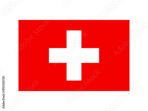 シンプルなスイスの国旗イラスト素材2