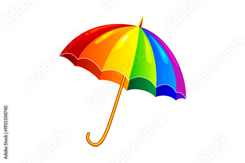 colorful umbrella isolated on white
