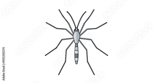 A black line drawing of a mosquito on a white background.