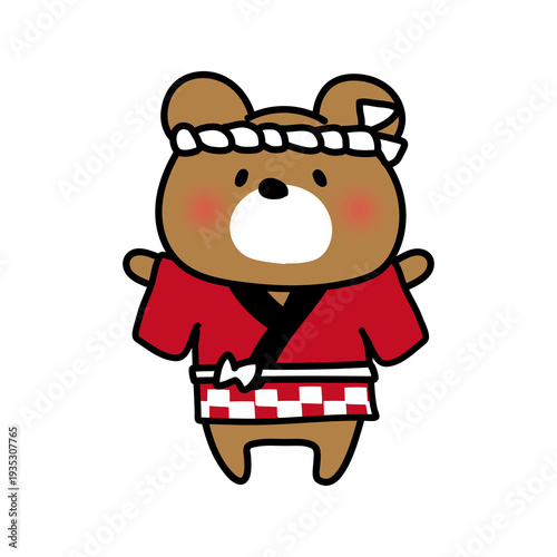 法被を着たくまぽて