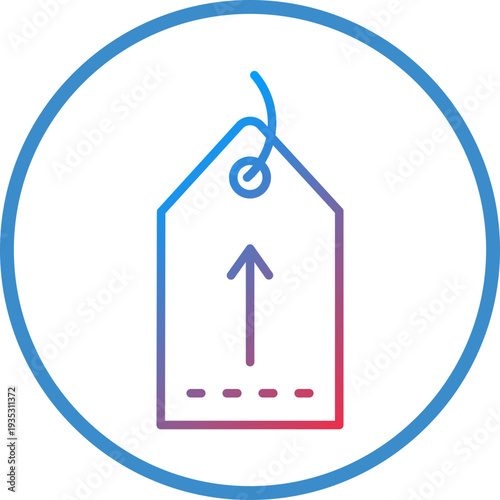 Price Tag Line Icon Style