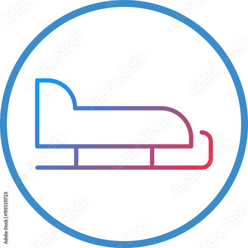 Sled Line Icon Style