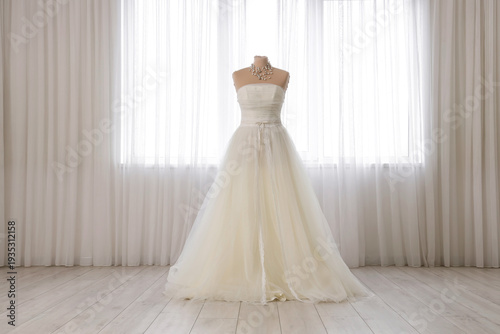 Mannequin with wedding dres...