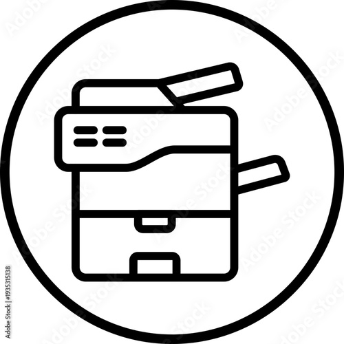 Photocopier line icon style