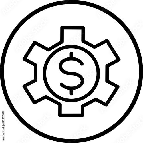 Money Management line icon style