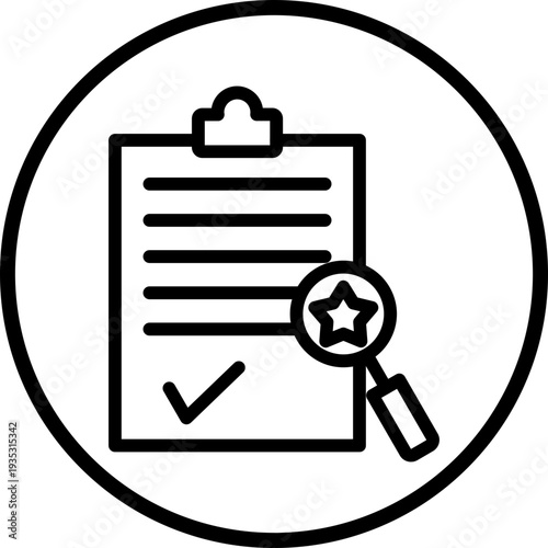 Appraisal line icon style