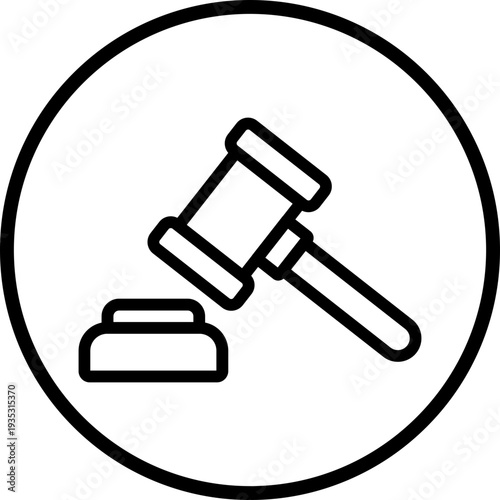 Auction Line Icon Style