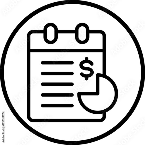 Yearly Report line icon style