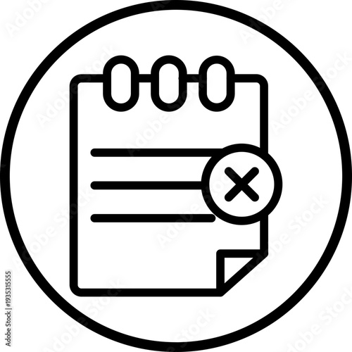 Rejected Project Line Icon Style