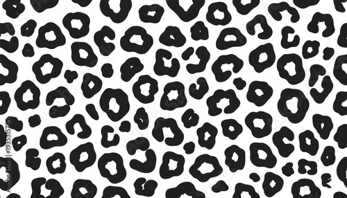 Black spots on white background leopard print animal print
