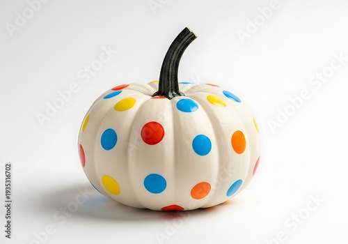 Whimsical Polka Dot Pumpkin Decor