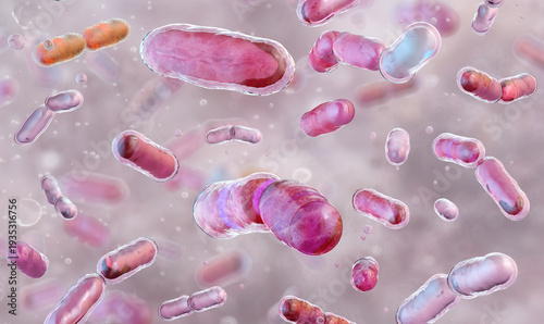 Bilde på lerret Bacteroides fragilis: Pathogenic anaerobic bacilli colonizing the human intestinal mucosa