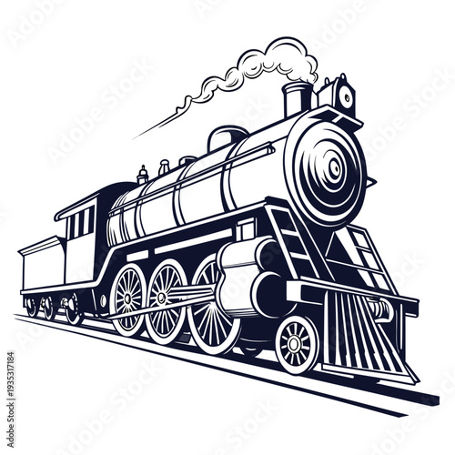 steam locomotive vector