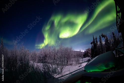 アラスカ　フェアバンクスのオーロラ