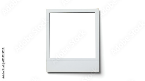 Minimalist Vertical Instant Photo Frame in Light Off-White with Subtle Golden Hue and Shadow Effect
