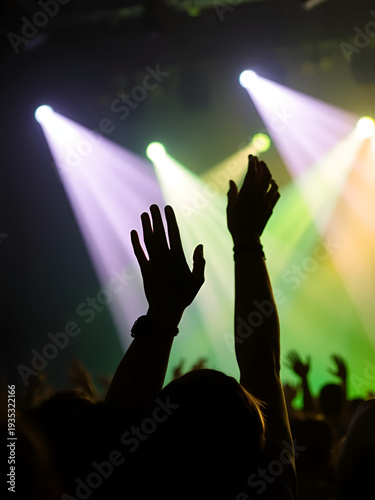raised hands worship christian concert concert light