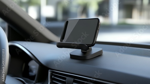 Wallpaper Mural A sleek phone holder positioned on a car dashboard, enhancing convenience and accessibility Torontodigital.ca
