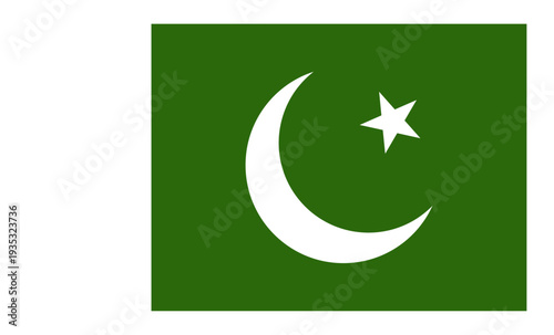 The flag of Pakistan on a transparent background.