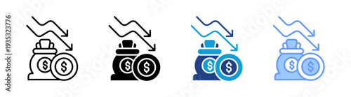 Market icon set multiple style collection