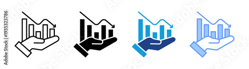 Trend icon set multiple style collection