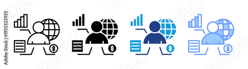 Manager icon set multiple style collection