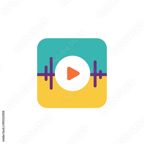 Video Player App with Landscape Scene for Media Streaming