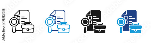 Resume Audit icon set multiple style collection