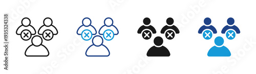 Employee Termination icon set multiple style collection
