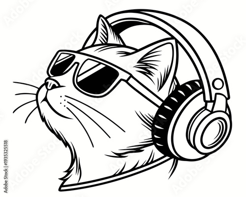 vector illustration of a cat