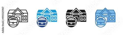 Work Fromhome icon set multiple style collection