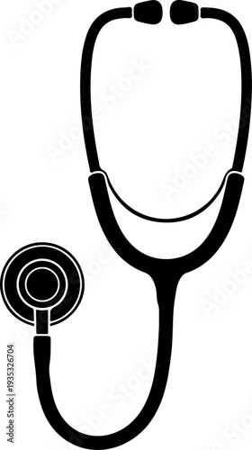 Antique Stethoscope silhouette vector illustration