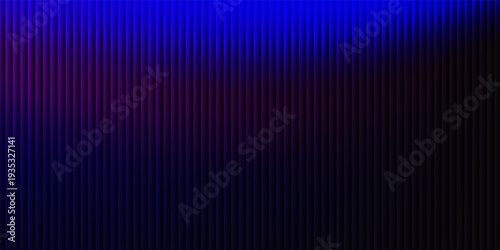 Futuristic ribbed texture with fractal glass effect and smooth fluted vertical lines of rainbow neon gradient.